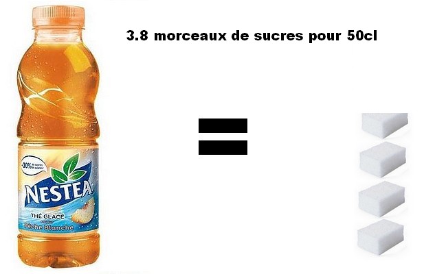 Bouteille de thé Nestea Peche Blanche de 50cl